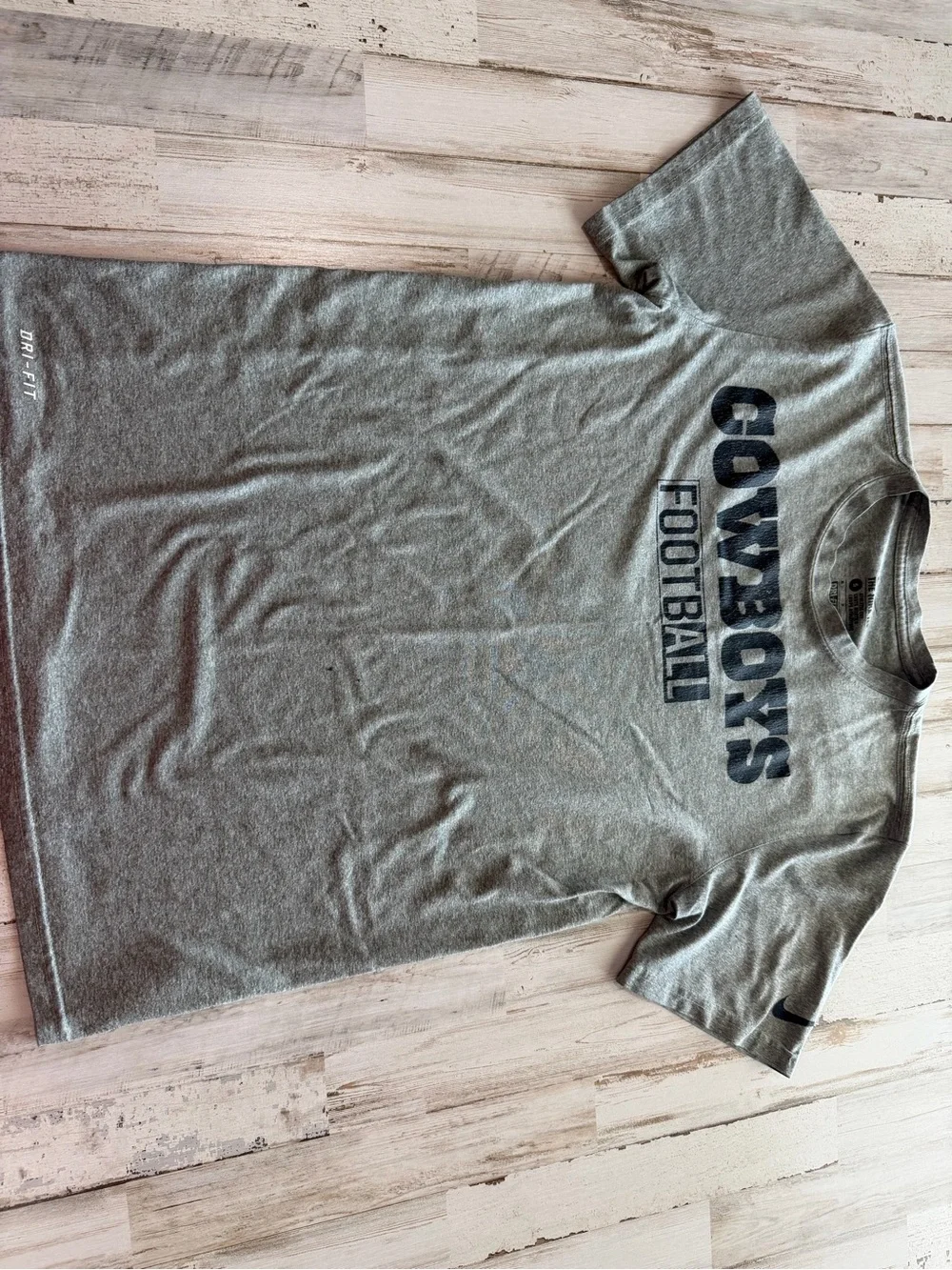 Nike Gray Cowboys Football Short Sleeve Tee